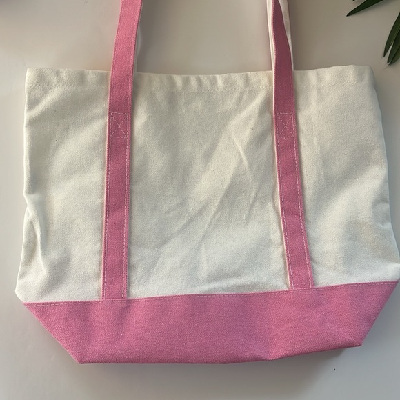 Women’s pink and white canvas tote and Barbie hat one size - Picture 8 of 10